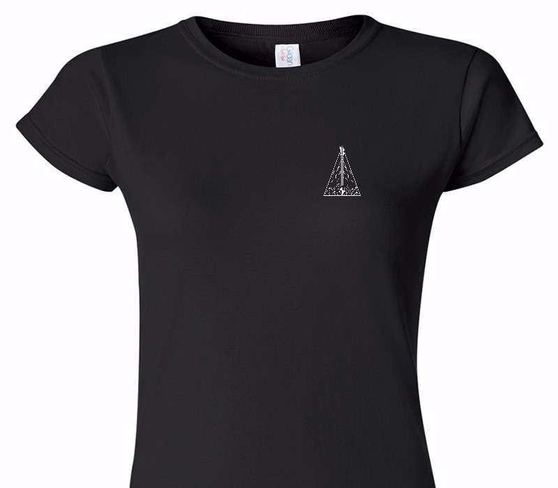 Custom Womens Soft Style 100% Cotton Black T-Shirt