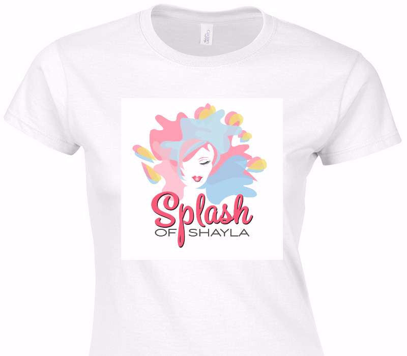Custom Womens Soft Style 100% Cotton White T-Shirt