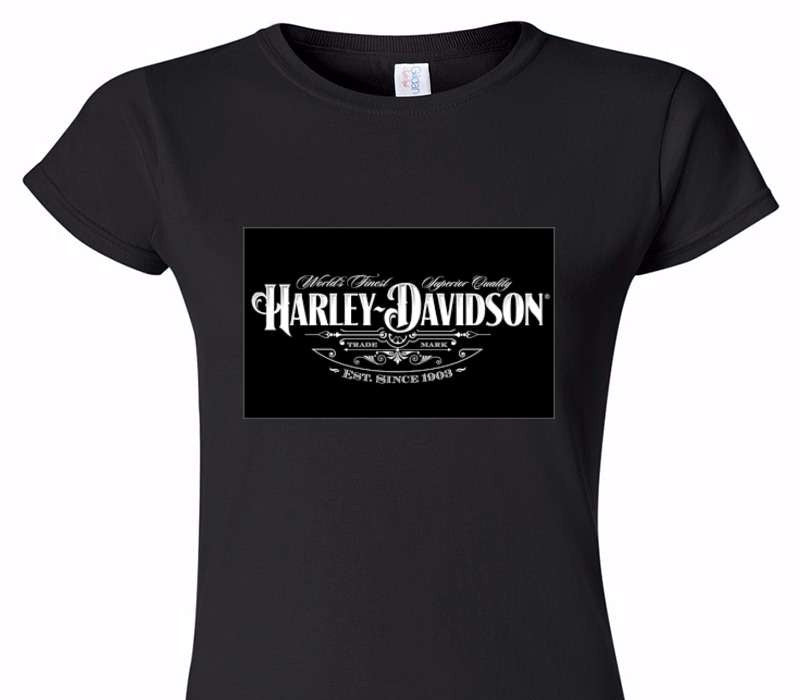 Custom Womens Soft Style 100% Cotton Black T-Shirt