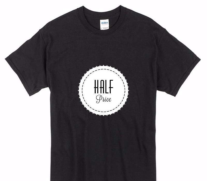 Custom Gildan 100% Cotton Black T-Shirt
