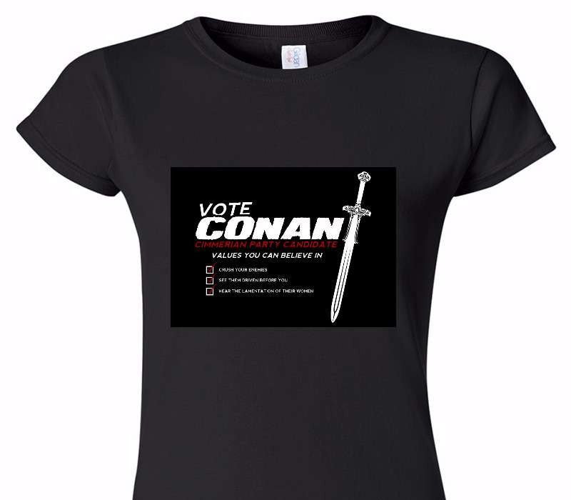 Custom Womens Soft Style 100% Cotton Black T-Shirt