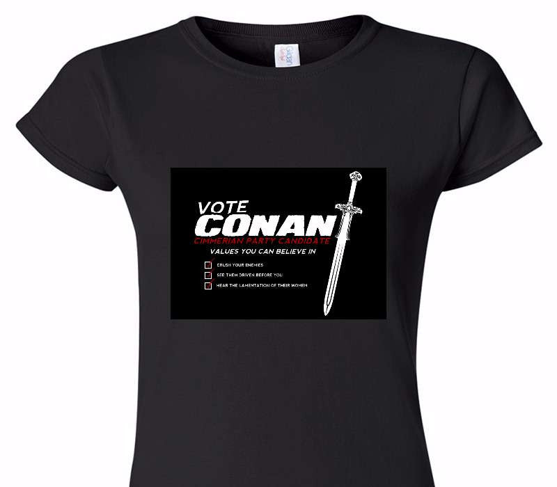 Custom Womens Soft Style 100% Cotton Black T-Shirt