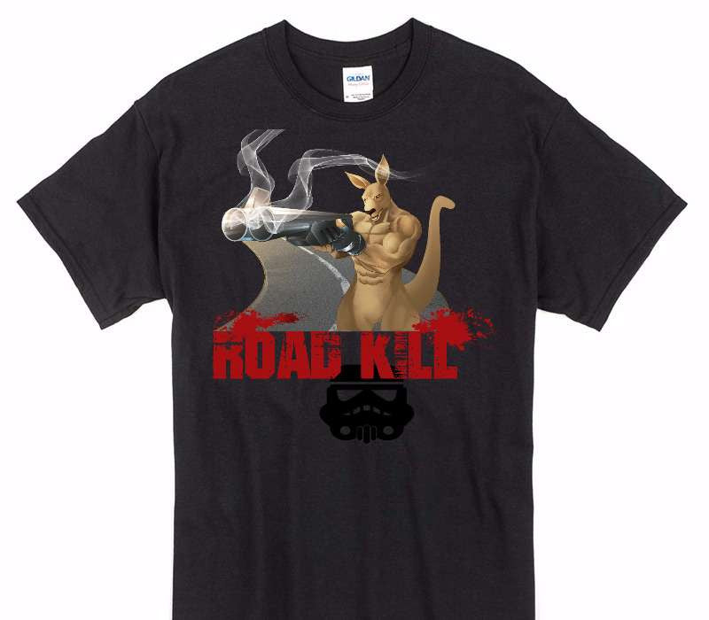 Custom Gildan 100% Cotton Black T-Shirt