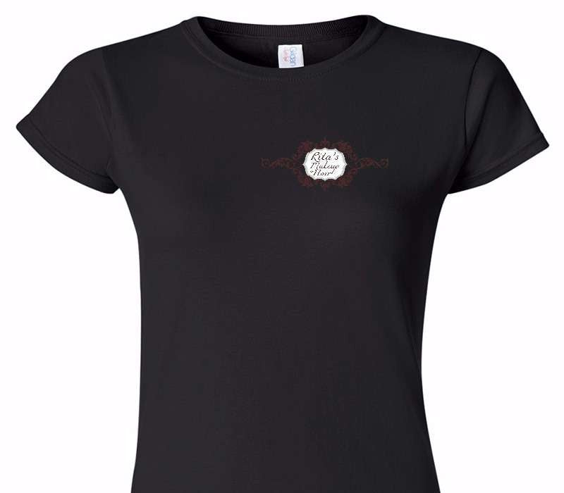 Custom Womens Soft Style 100% Cotton Black T-Shirt
