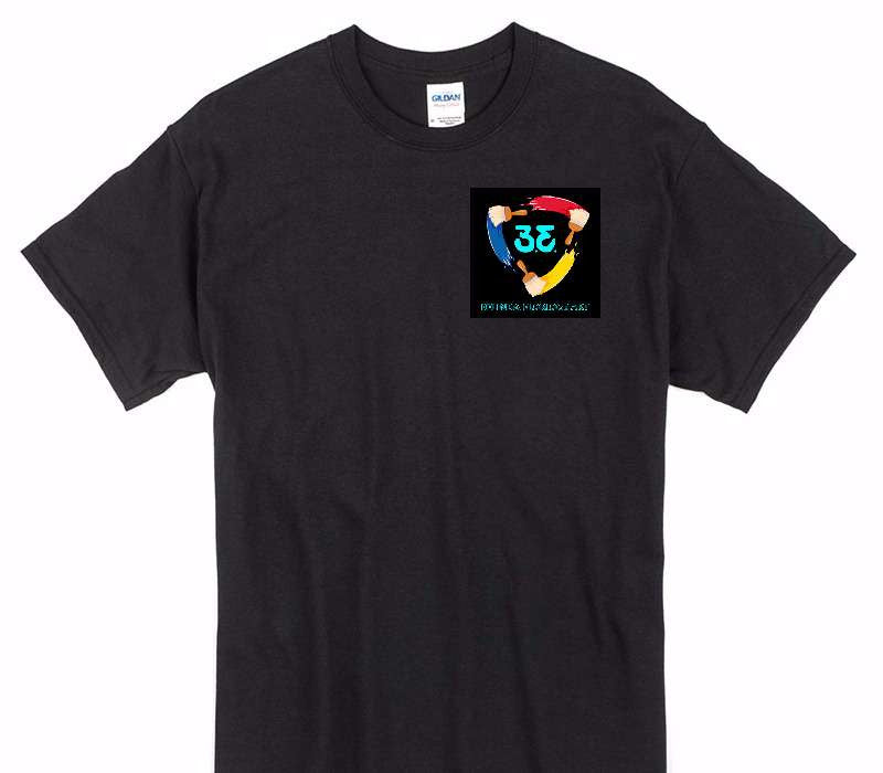 Custom Gildan 100% Cotton Black T-Shirt