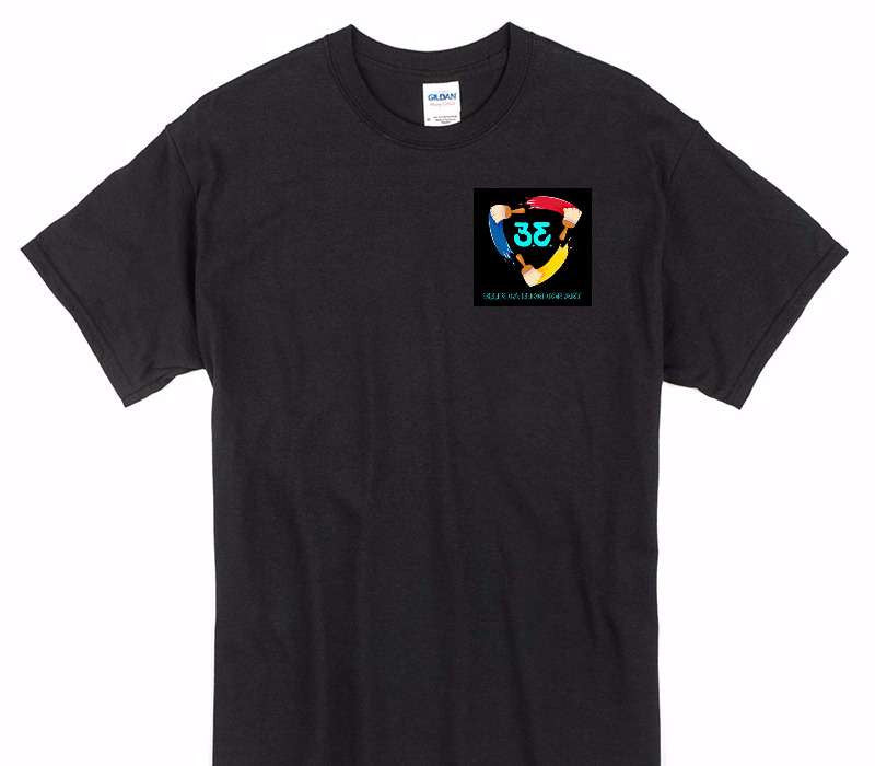 Custom Gildan 100% Cotton Black T-Shirt