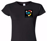 Custom Womens Soft Style 100% Cotton Black T-Shirt