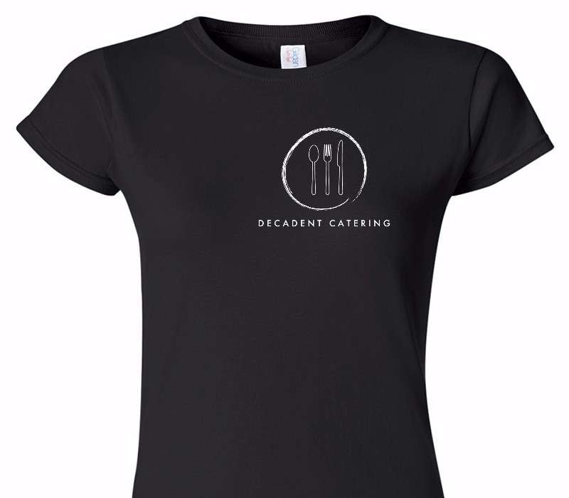 Custom Womens Soft Style 100% Cotton Black T-Shirt