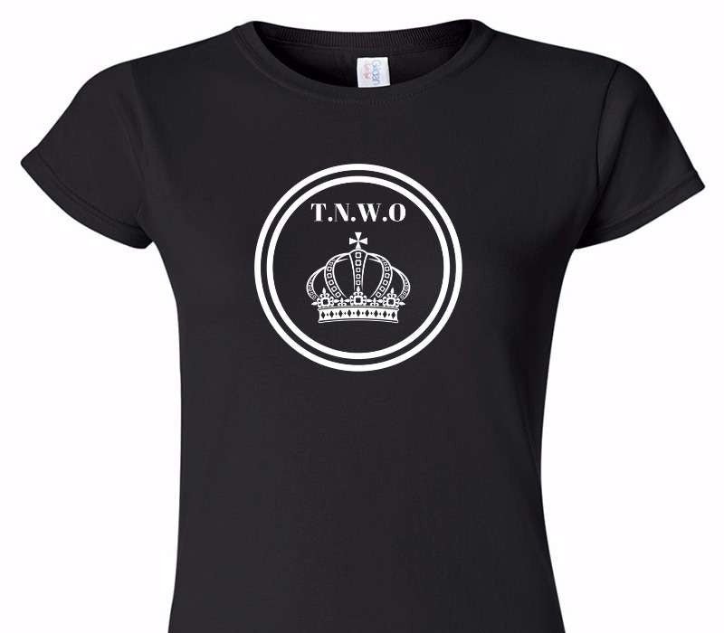 Custom Womens Soft Style 100% Cotton Black T-Shirt