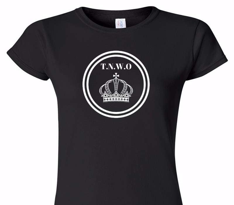 Custom Womens Soft Style 100% Cotton Black T-Shirt