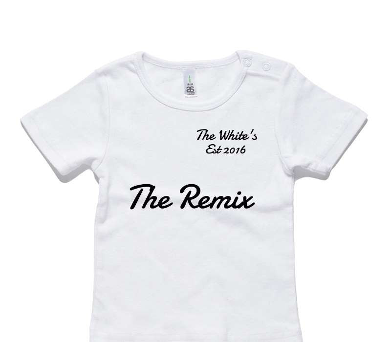 Custom AS Colour White Baby T-Shirt