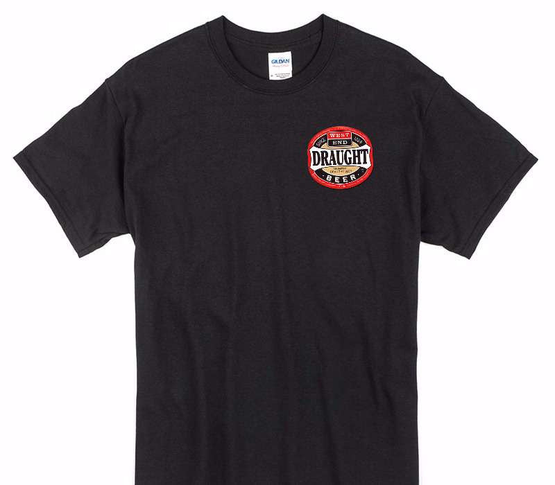 Custom Gildan 100% Cotton Black T-Shirt