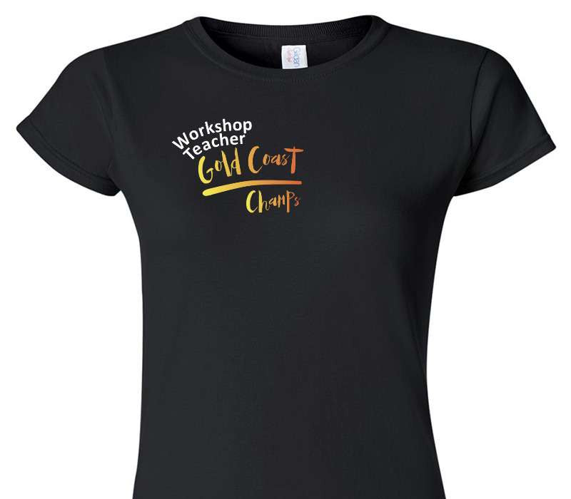 Custom Womens Soft Style 100% Cotton Black T-Shirt