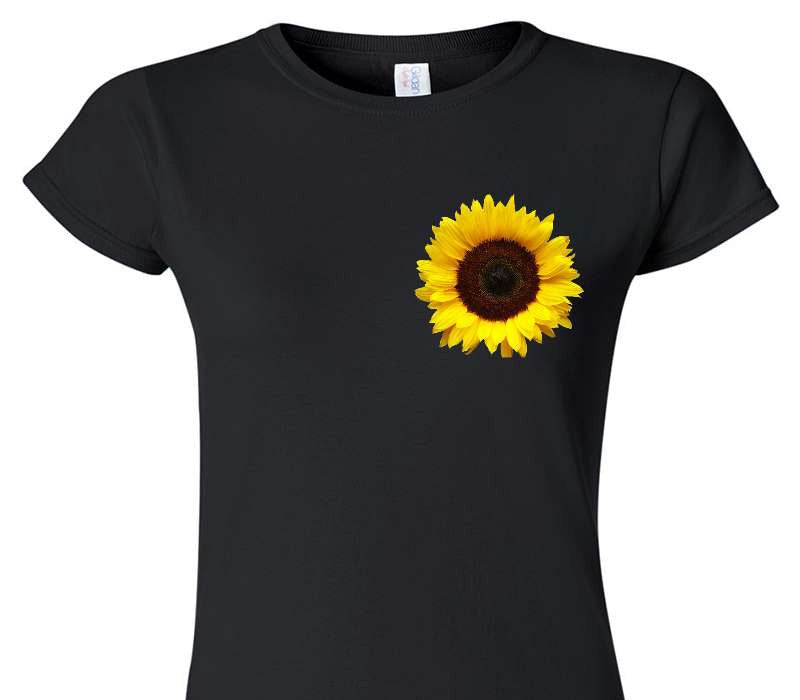 Custom Womens Soft Style 100% Cotton Black T-Shirt
