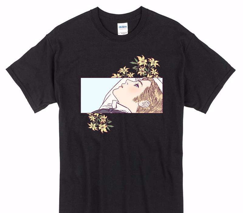 Custom Gildan 100% Cotton Black T-Shirt