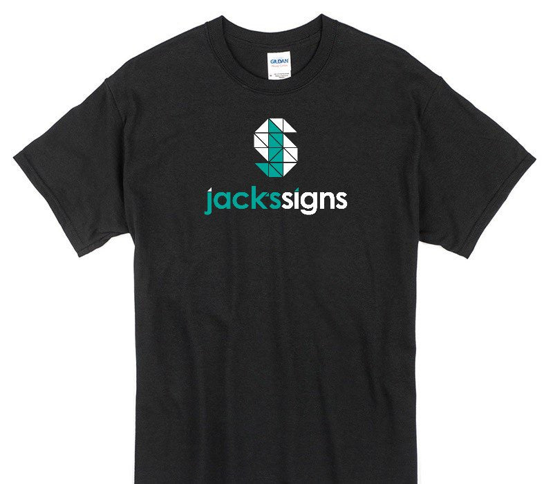 Custom Gildan 100% Cotton Black T-Shirt