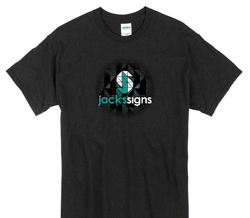 Custom Gildan 100% Cotton Black T-Shirt