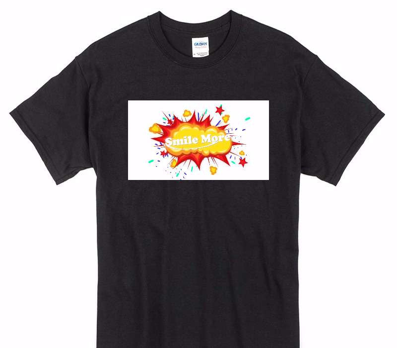 Custom Gildan 100% Cotton Black T-Shirt