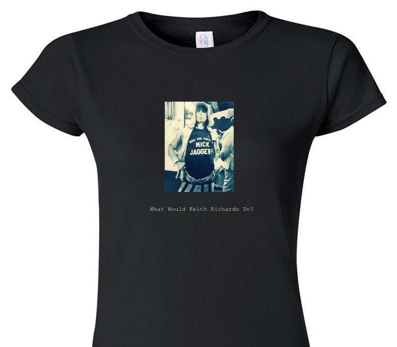 Custom Womens Soft Style 100% Cotton Black T-Shirt