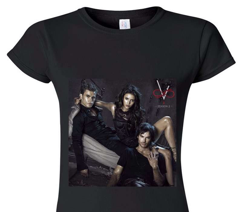 Custom Womens Soft Style 100% Cotton Black T-Shirt