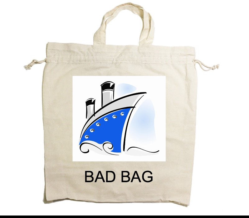 Custom Drawstring Tote Bag Cotton Calico