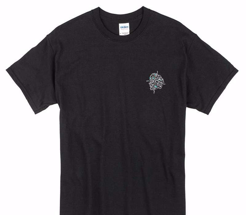 Custom Gildan 100% Cotton Black T-Shirt