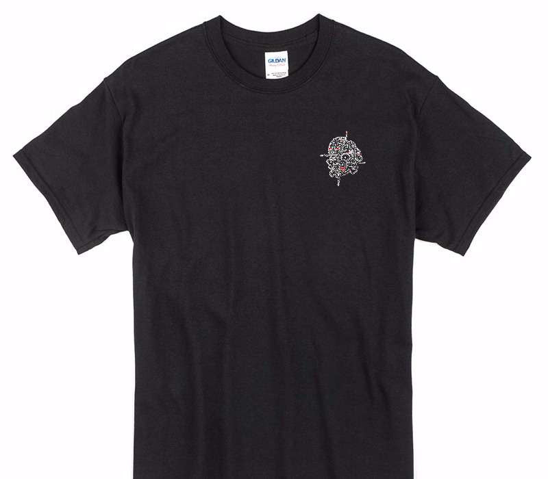 Custom Gildan 100% Cotton Black T-Shirt