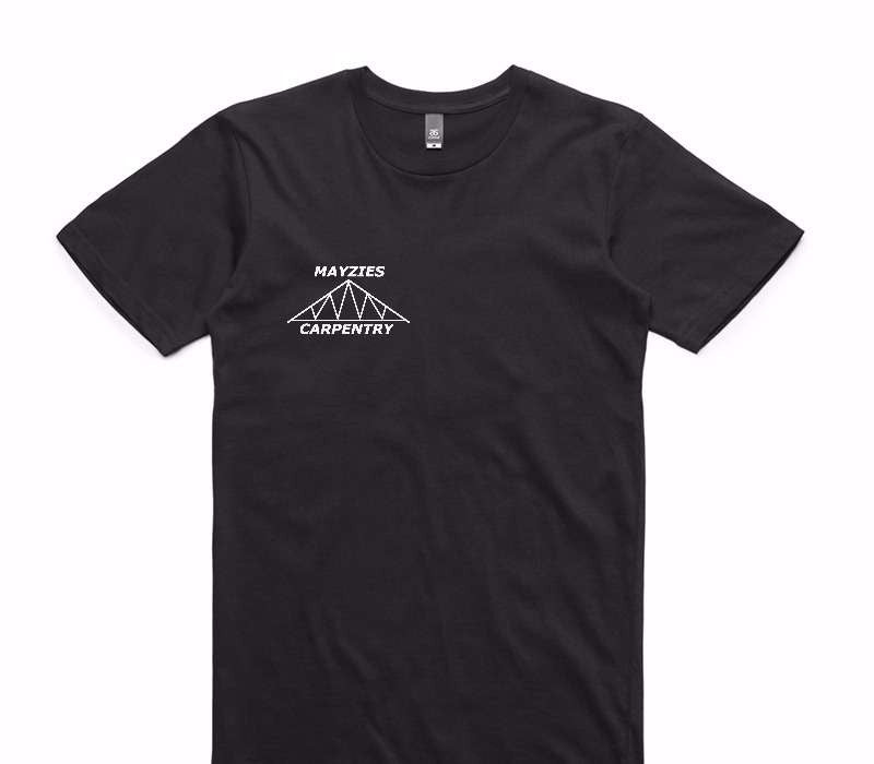 Custom AS Colour 100% Cotton Black T-Shirt