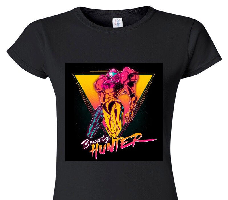 Custom Womens Soft Style 100% Cotton Black T-Shirt