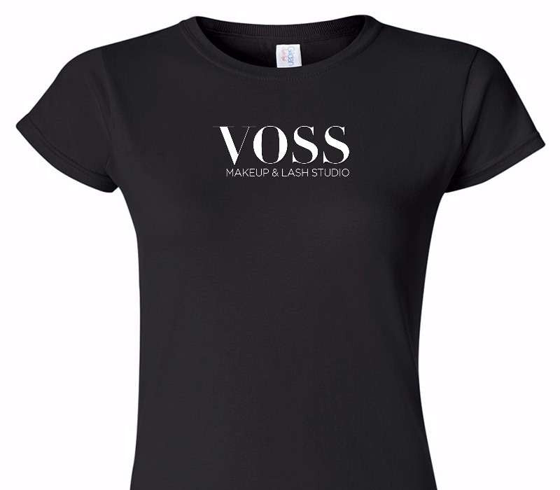 Custom Womens Soft Style 100% Cotton Black T-Shirt