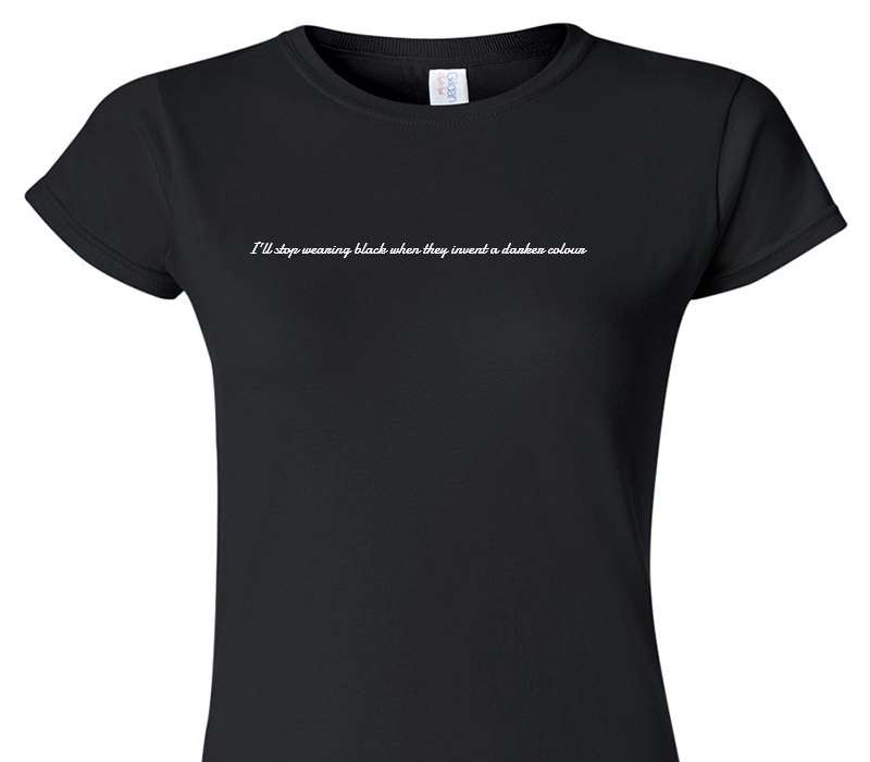 Custom Womens Soft Style 100% Cotton Black T-Shirt
