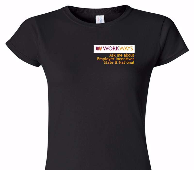 Custom Womens Soft Style 100% Cotton Black T-Shirt