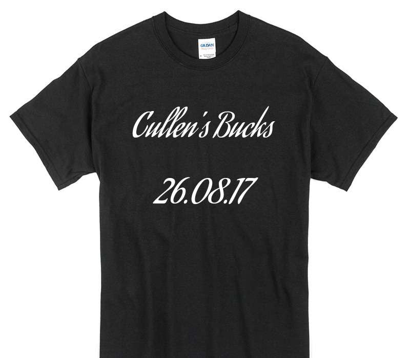 Custom Gildan 100% Cotton Black T-Shirt