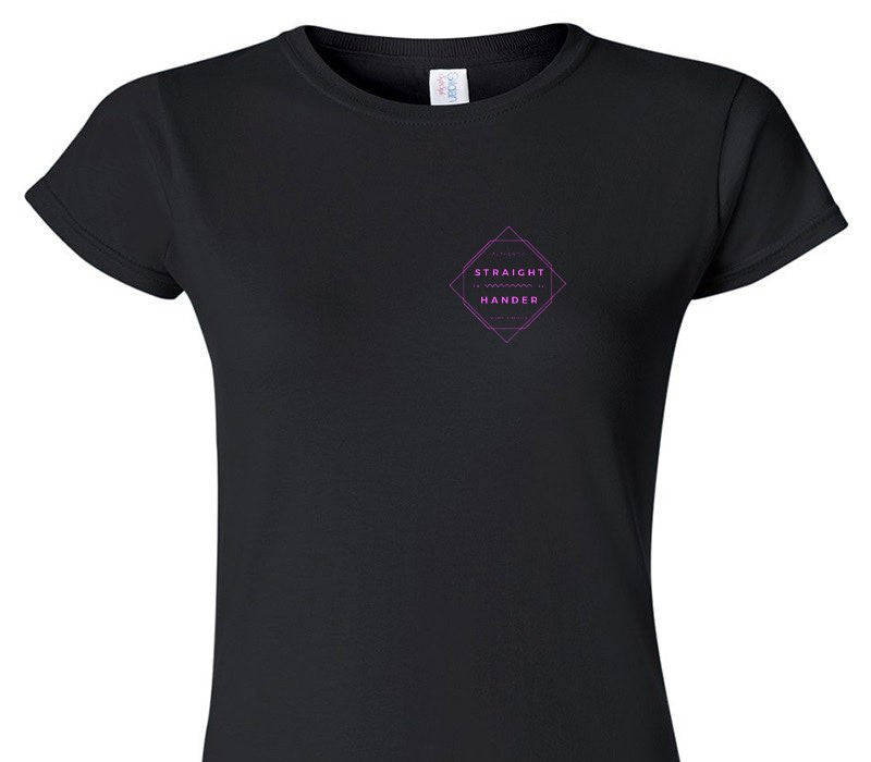 Custom Womens Soft Style 100% Cotton Black T-Shirt