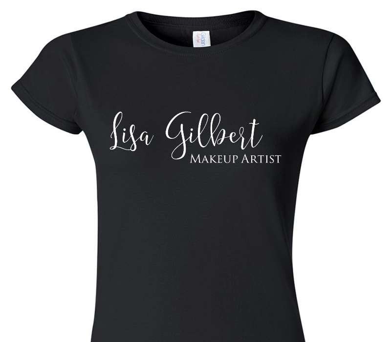 Custom Womens Soft Style 100% Cotton Black T-Shirt