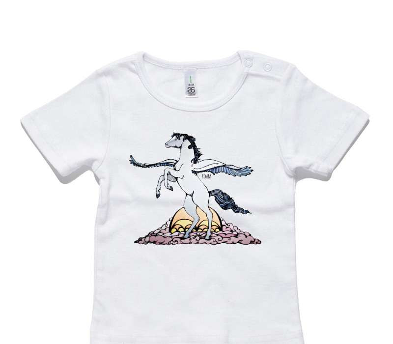 Custom AS Colour White Baby T-Shirt