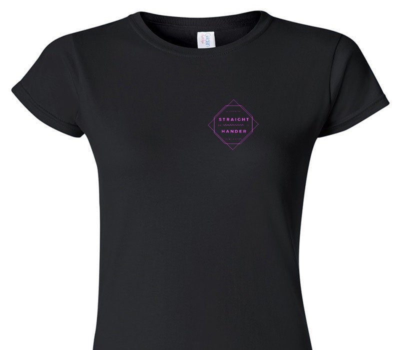 Custom Womens Soft Style 100% Cotton Black T-Shirt