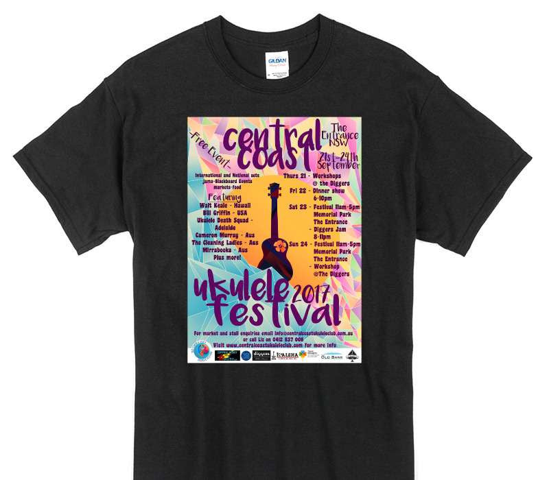 Custom Gildan 100% Cotton Black T-Shirt