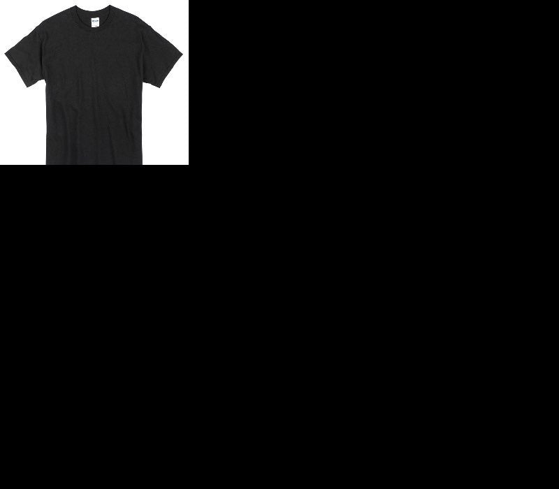 Custom Gildan 100% Cotton Black T-Shirt