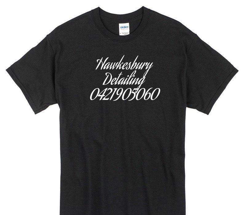 Custom Gildan 100% Cotton Black T-Shirt