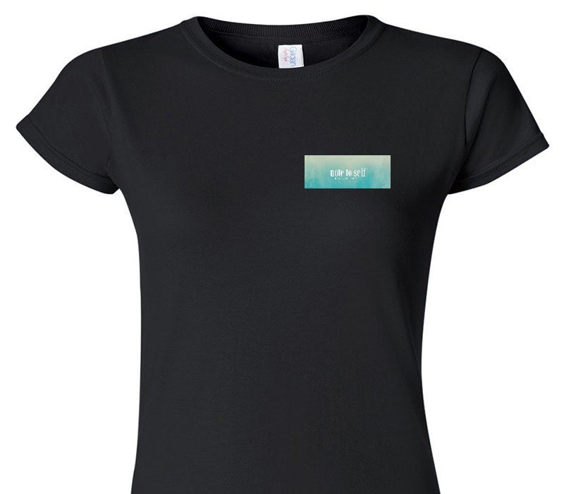 Custom Womens Soft Style 100% Cotton Black T-Shirt