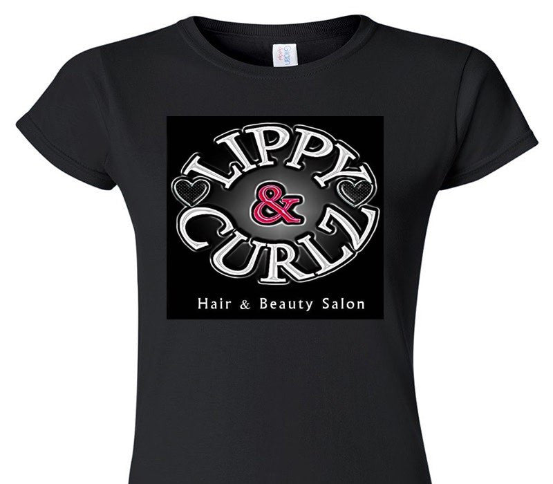 Custom Womens Soft Style 100% Cotton Black T-Shirt