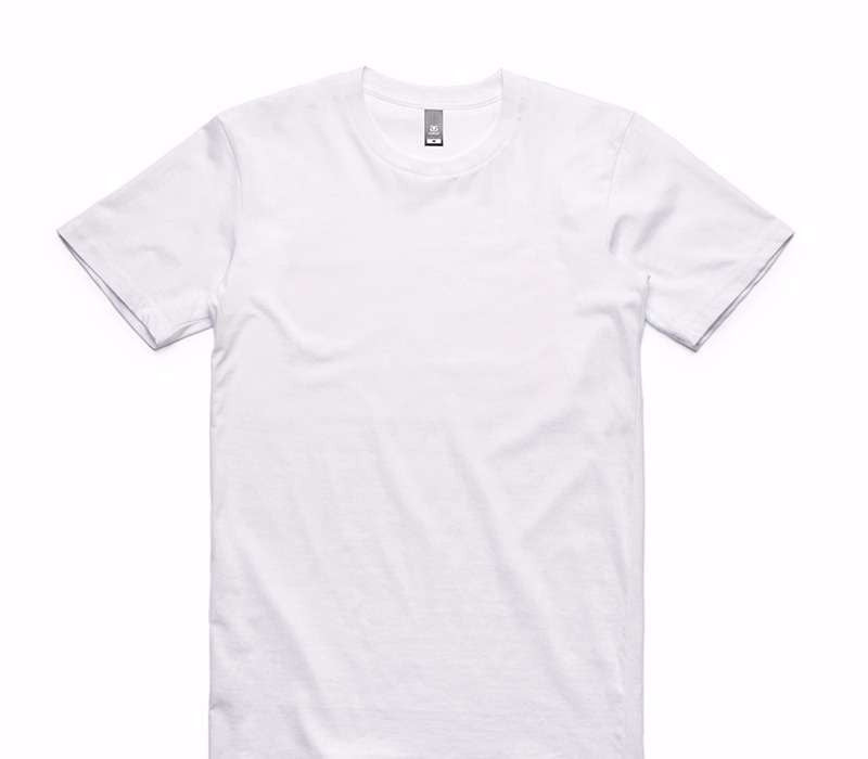 Custom AS Colour 100% Cotton White T-Shirt