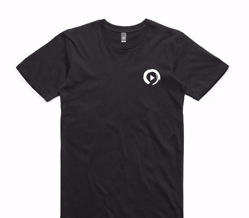 Custom AS Colour 100% Cotton Black T-Shirt