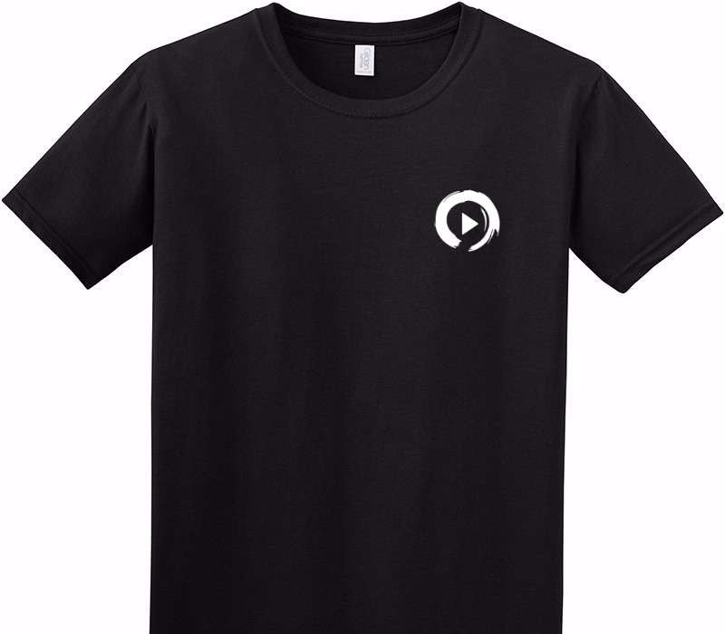 Custom Adult Soft Style 100% Cotton Black T-Shirt
