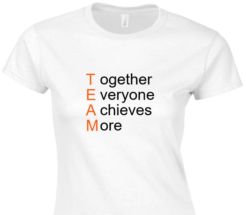 Custom Womens Soft Style 100% Cotton White T-Shirt