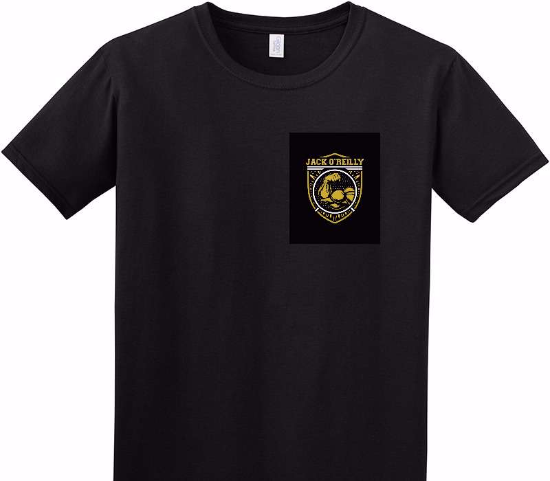 Custom Adult Soft Style 100% Cotton Black T-Shirt