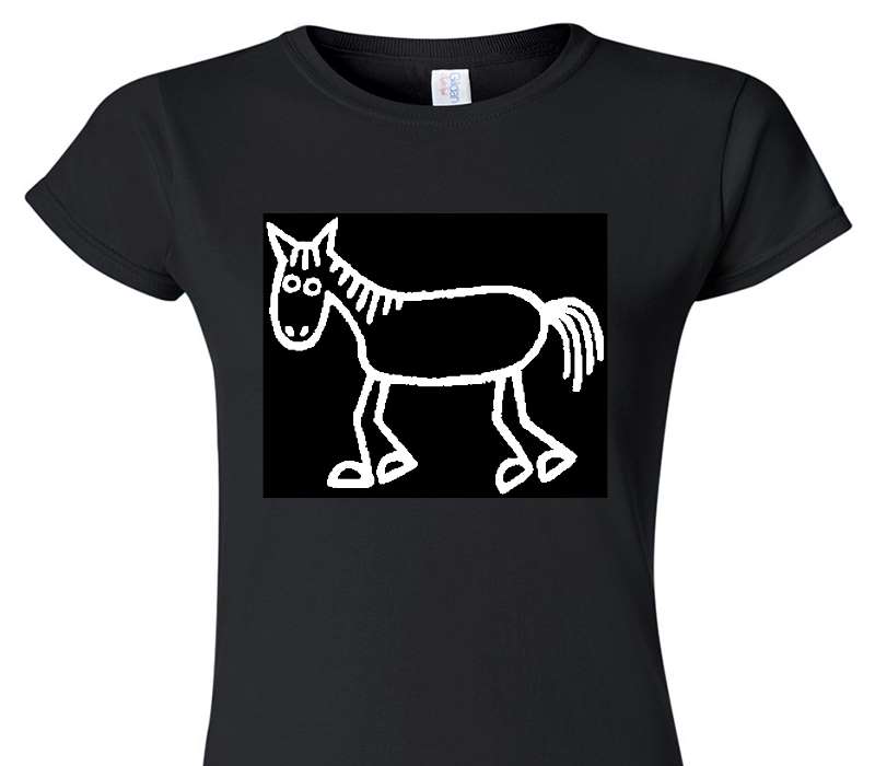 Custom Womens Soft Style 100% Cotton Black T-Shirt