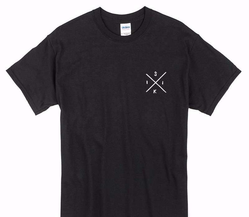 Custom Gildan 100% Cotton Black T-Shirt