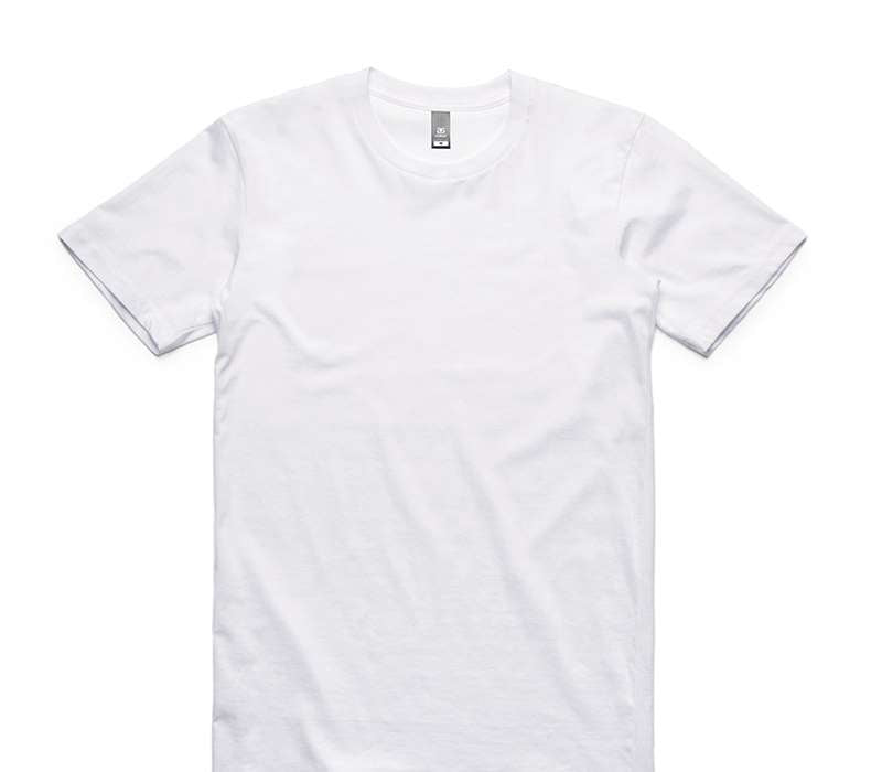 Custom AS Colour 100% Cotton White T-Shirt